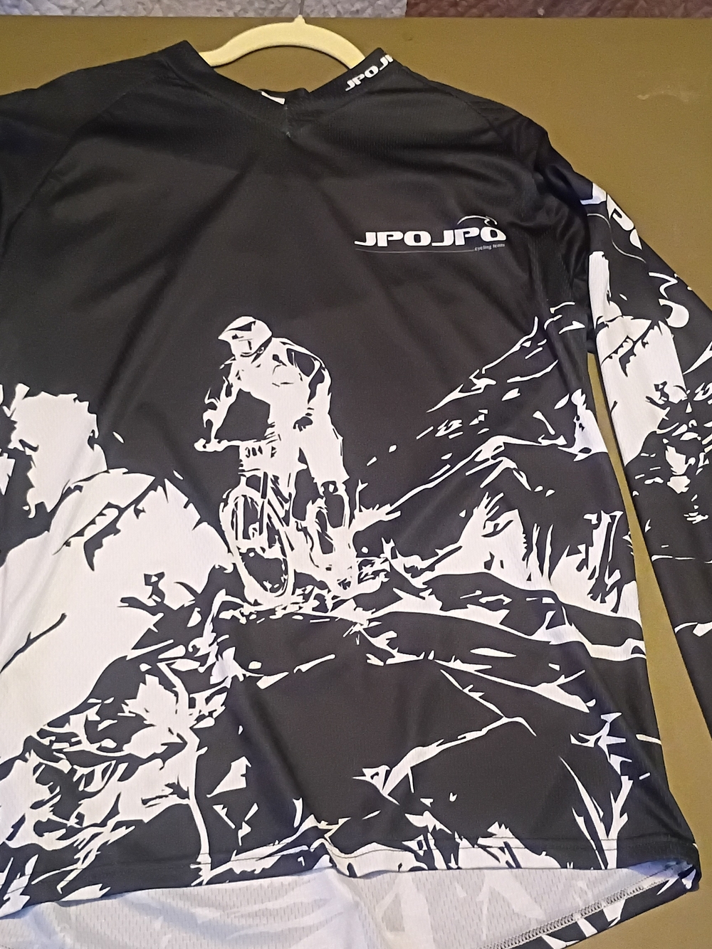 JPOJPO Black & White Mountain Biking Jersey